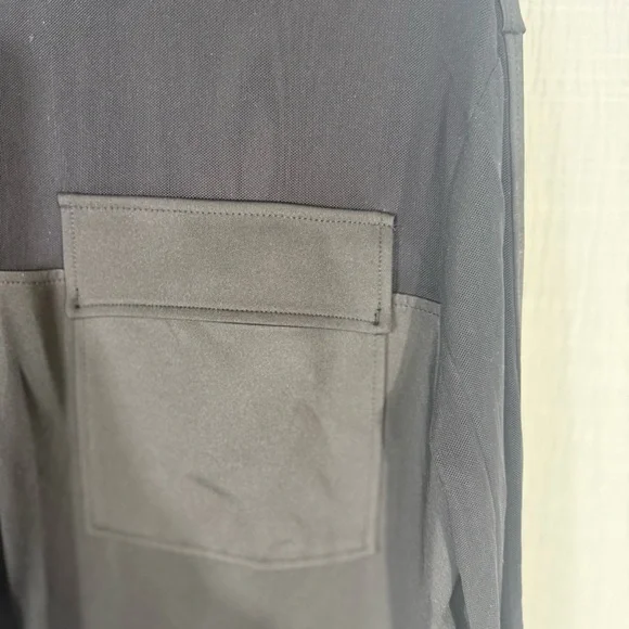 Anatomie‎ Black Sheer Button-Front Blouse Top Size Medium Travel Chic - Picture 6 of 11